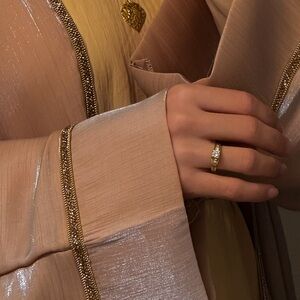 Gold 2 piece abaya set